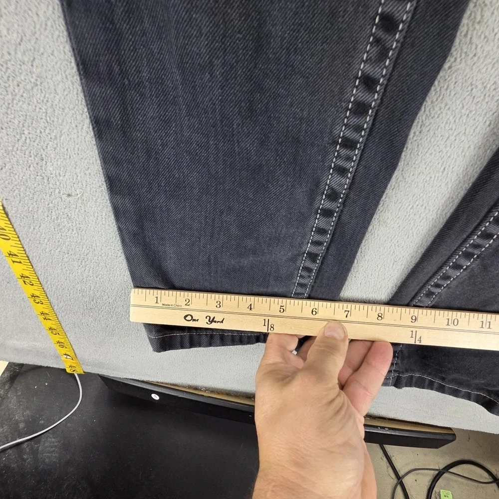 Vintage Levis Blue Star Jeans Mens Gray Slim Charcoal Wash Engineered Fits 28x34